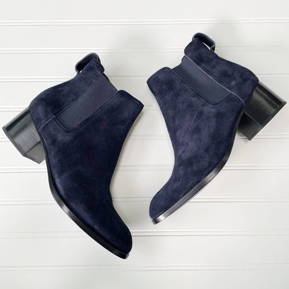 rag & bone Shoes - rag & bone Boots Chelsea Suede Walker Ankle Booties Navy Black
